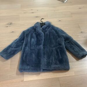 Dyed rabbit coat